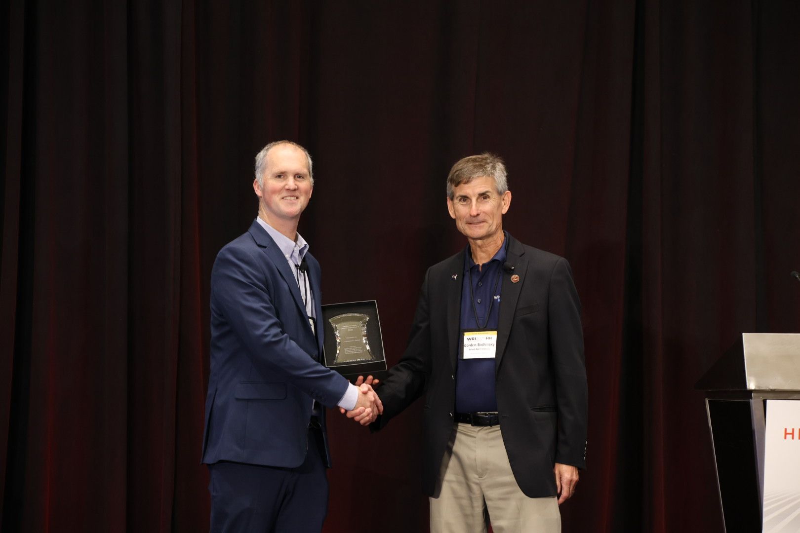 Christopher Barkan receives the Worth Award at the WRI 2026 Heavy Haul Conference